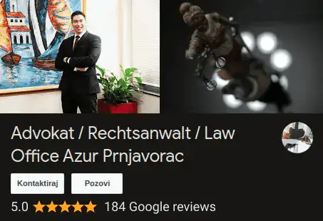 Advokat Prnjavorac - Google profil BiH